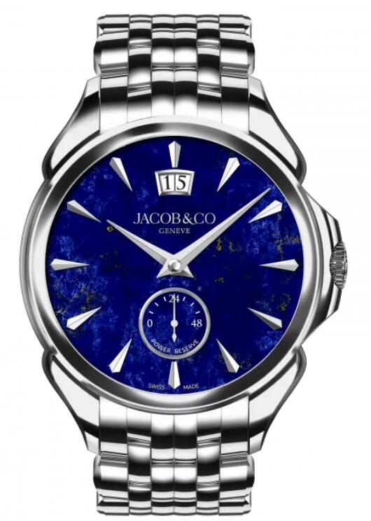 Jacob & Co. PALATIAL CLASSIC MANUAL BIG DATE - STAINLESS STEEL (LAPIS LAZULI) BRACELET PC400.10.AA.AD.A10AA Watch Replica Jacob and Co Watch Price